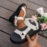 Elena - Iridescent Platform Sandale.