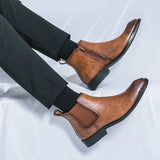 Nathan™ - Elegantni nahk Chelsea čevlji z zadrgo