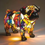 CãoPug - Vitralna Lampa