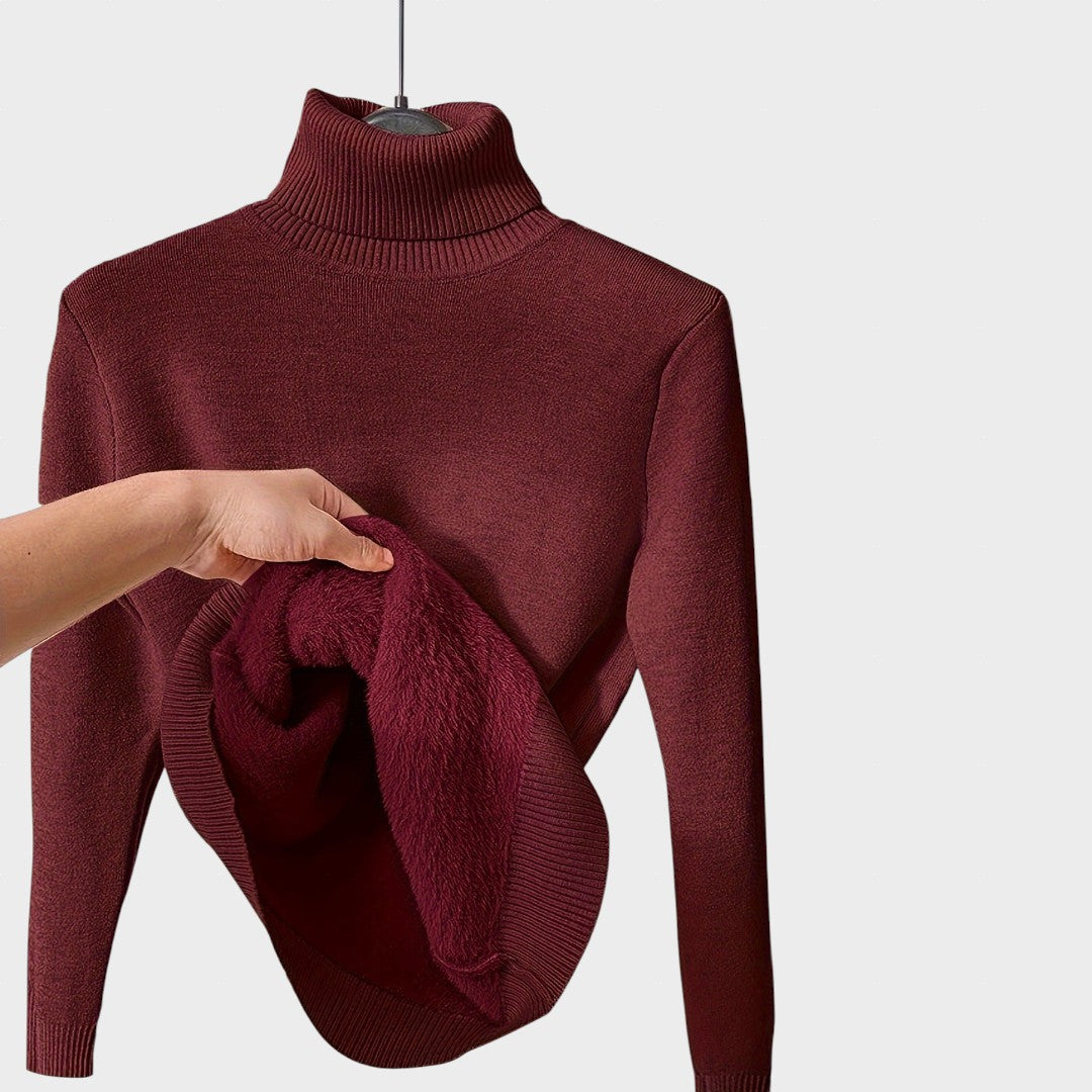 Kaja - Mehki Pulover s Turtleneck Ovratnikom