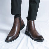 Nathan™ - Elegantni nahk Chelsea čevlji z zadrgo