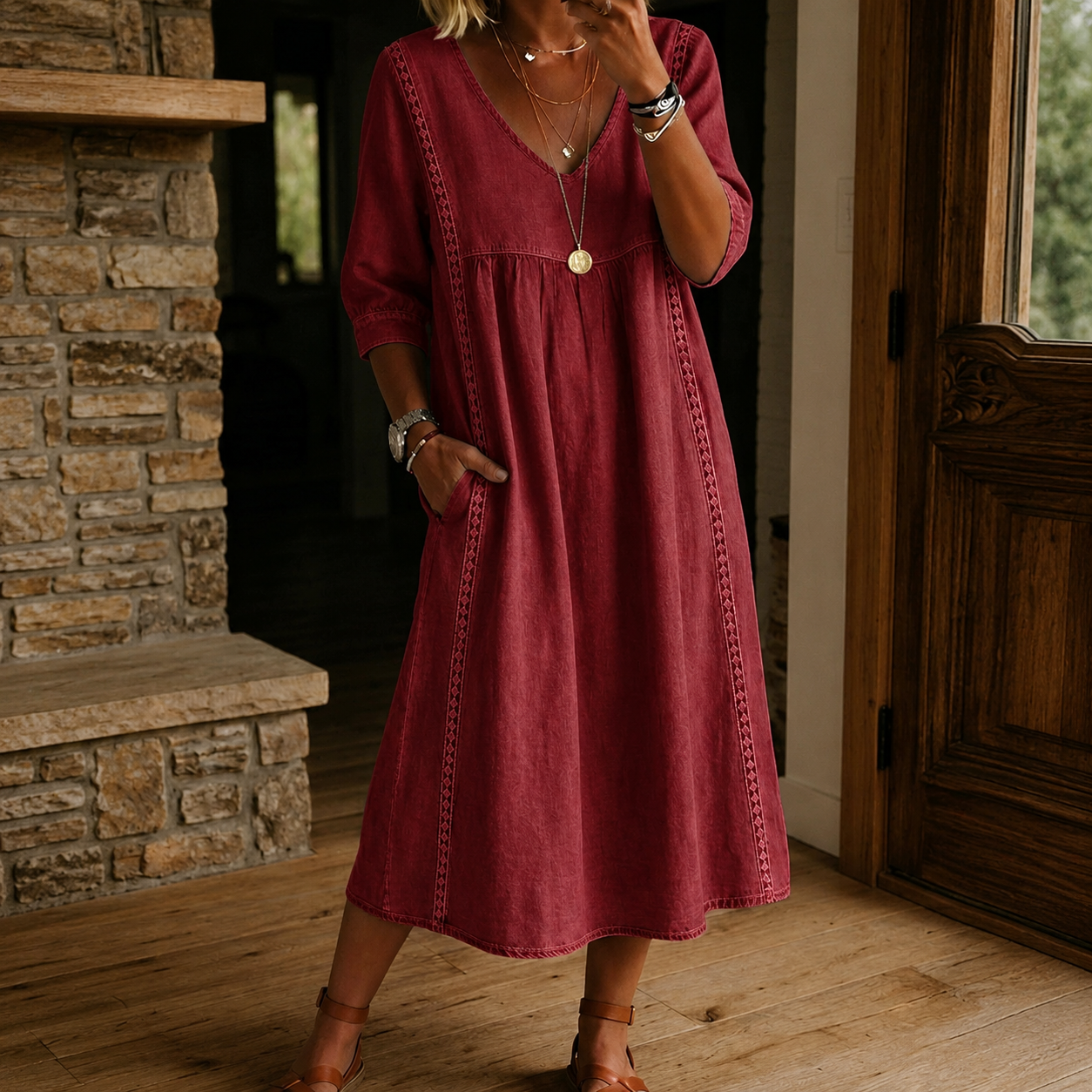 Sara – Lanena Obleka