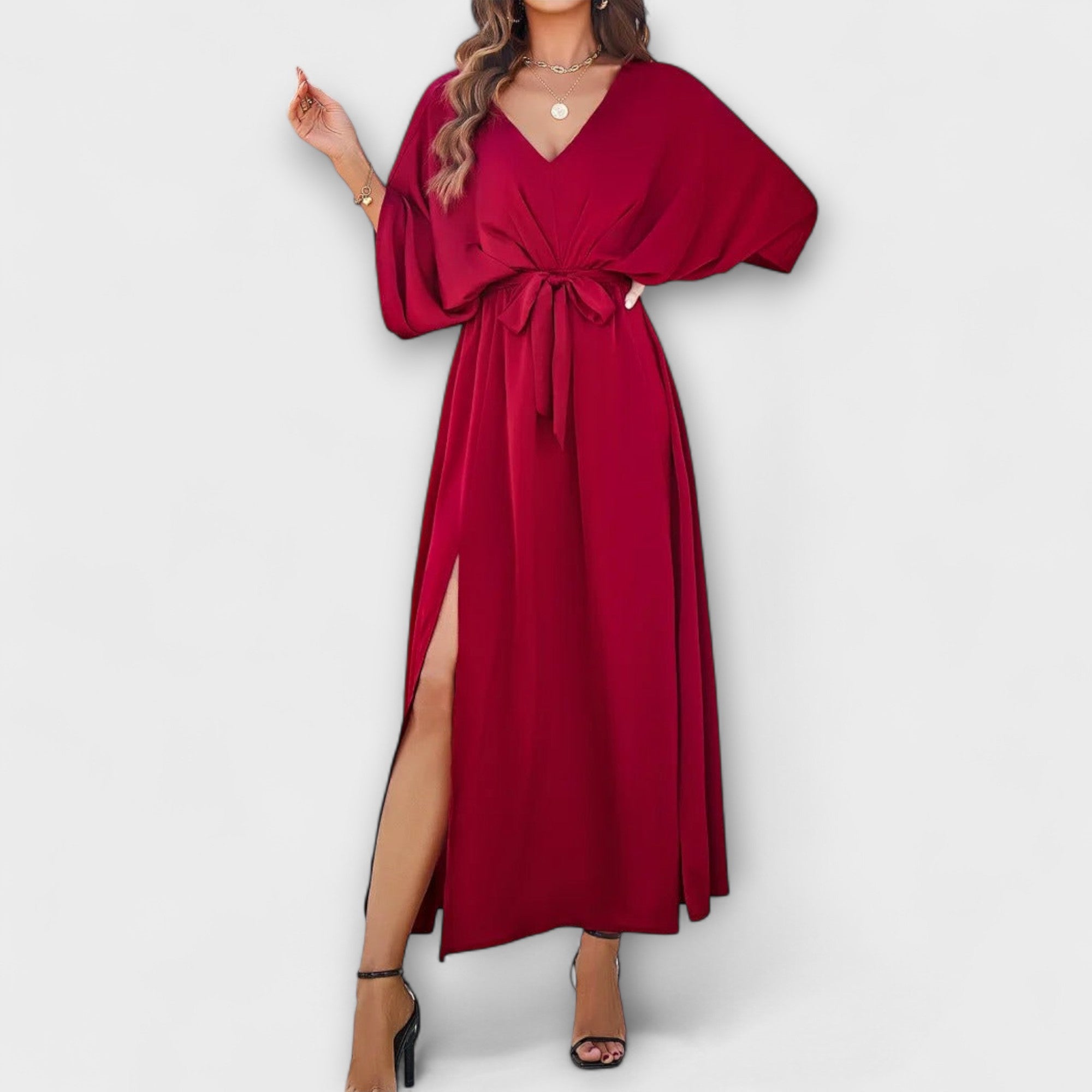 Sabrina - Maxi obleka z V-izrezom